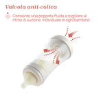 Chicco biberon Perfect 5 cu tetina silicon flux lent 150 ml 0m+ Boy-Albastru cu pisica