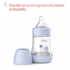 Chicco biberon Perfect 5 cu tetina silicon flux lent 150 ml 0m+ Boy-Albastru cu pisica