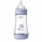 Chicco biberon Perfect 5 cu tetina silicon flux mediu 240 ml 2m+ Boy-Albastru cu catel