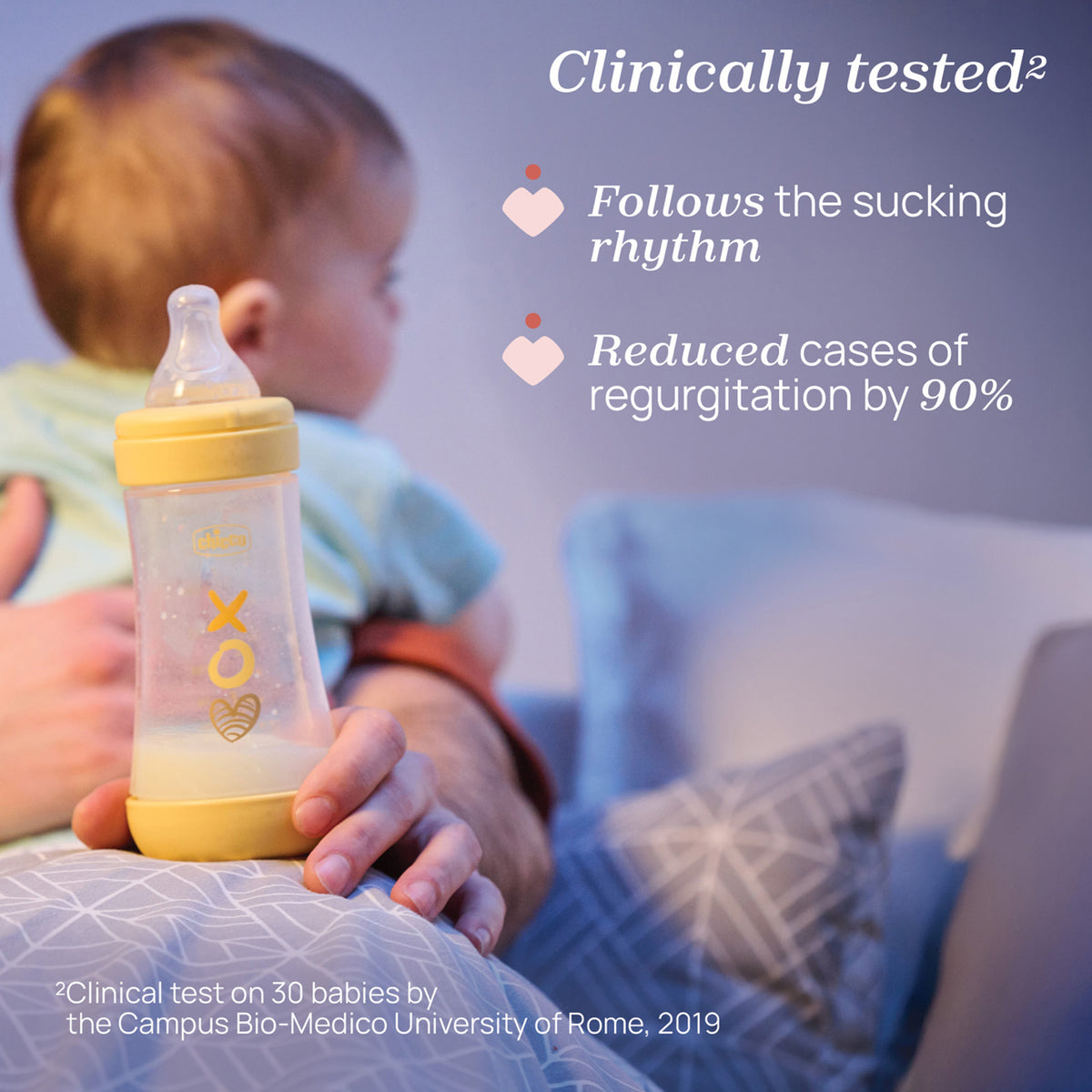 Chicco biberon Perfect 5 cu tetina silicon flux mediu 240 ml 2m+ Boy-Albastru cu catel