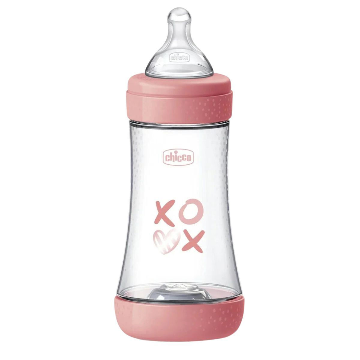 Chicco biberon Perfect 5 cu tetina silicon flux mediu, 240 ml 2m+ XOXO Girl Imagine principală a produsului