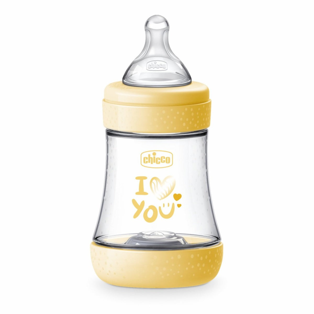 Chicco biberon Perfect 5 tetina silicon flux lent, 150 ml 0m+, Unisex Galben Imagine principală a produsului