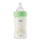 Chicco biberon sticla anti-colic Perfect Easy 150 ml 1/0m+ Verde cu arici