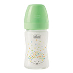 Chicco biberon sticla anti-colic Perfect Easy 150 ml 1/0m+ Verde cu arici