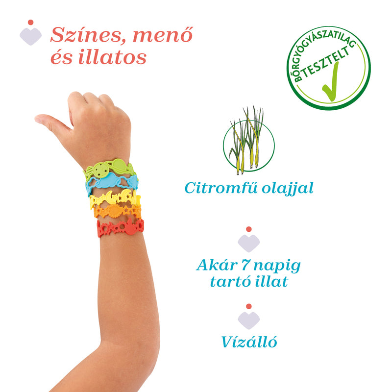 Chicco bratari anti-tantari din silicon parfumate si colorate 3 ani+ 5 buc Imagine secundară a produsului