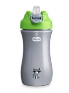 Chicco cana cu pai moale de 350 ml Kids Pop-up Cup 2 ani+ Green