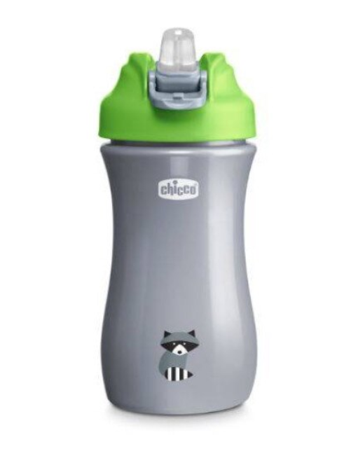 Chicco cana cu pai moale de 350 ml Kids Pop-up Cup 2 ani+ Green