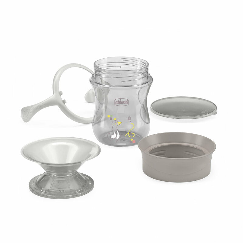 Chicco canita de baut cu maner Perfect Cup 360° 200 ml 12m+ Grey