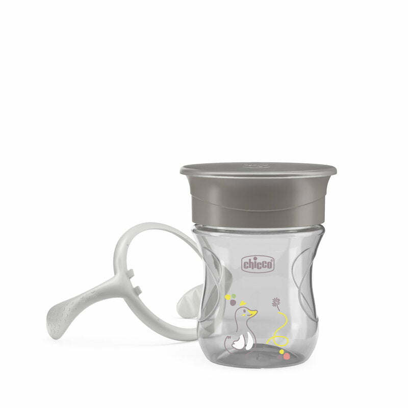Chicco canita de baut cu maner Perfect Cup 360° 200 ml 12m+ Grey