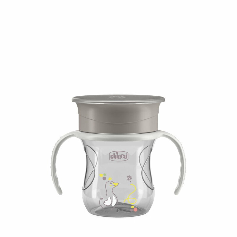 Chicco canita de baut cu maner Perfect Cup 360° 200 ml 12m+ Grey Imagine principală a produsului