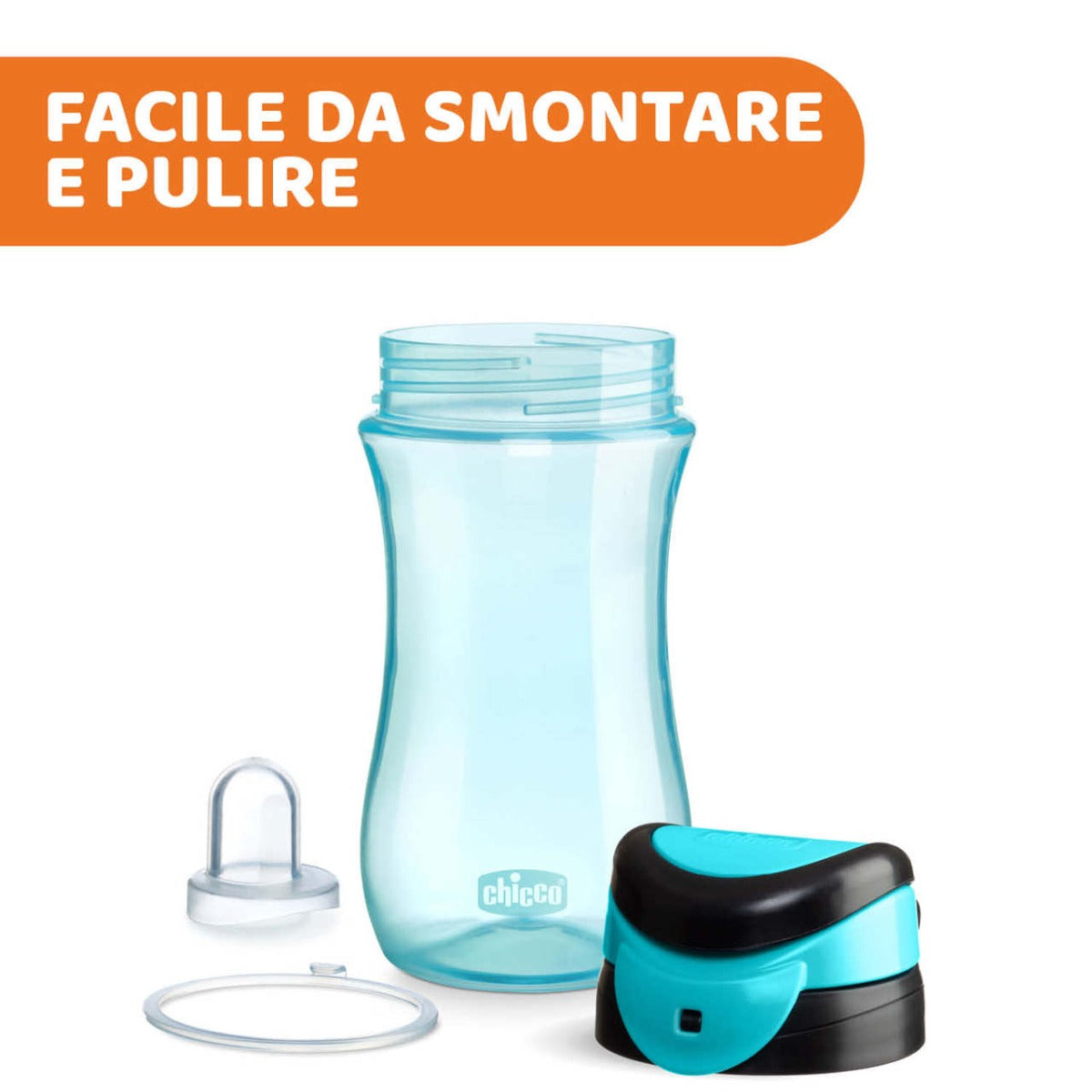 Chicco canita Kids Cup de 350 ml 2 ani+ Albastru