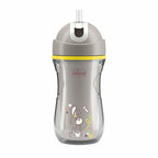 Chicco canita termica cu pai 266 ml Sport Cup 14m+ Grey cu iepuras