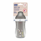 Chicco canita termica cu pai 266 ml Sport Cup 14m+ Grey cu iepuras