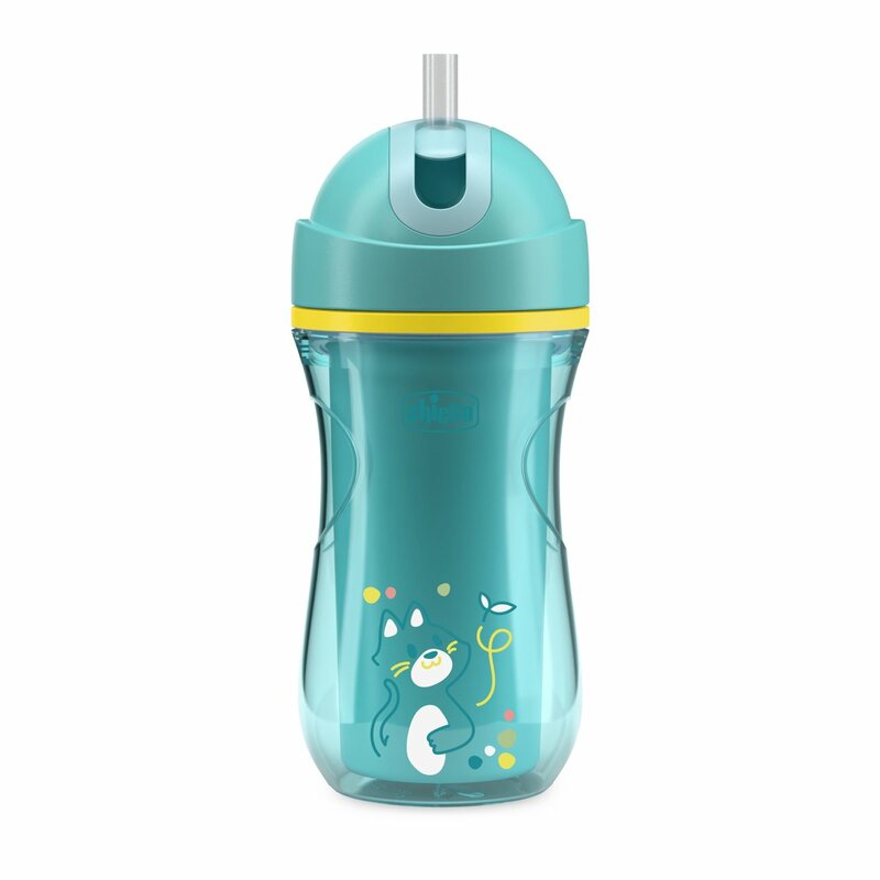 Chicco canita termica cu pai 266 ml Sport Cup 14m+ Turquise