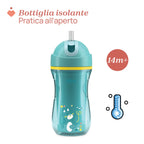 Chicco canita termica cu pai 266 ml Sport Cup 14m+ Turquise