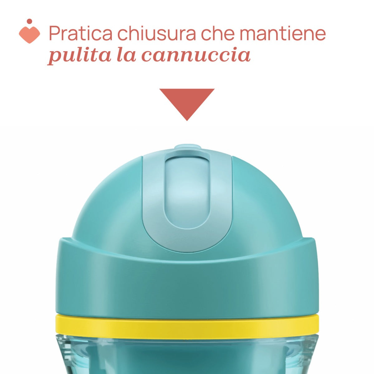Chicco canita termica cu pai 266 ml Sport Cup 14m+ Turquise