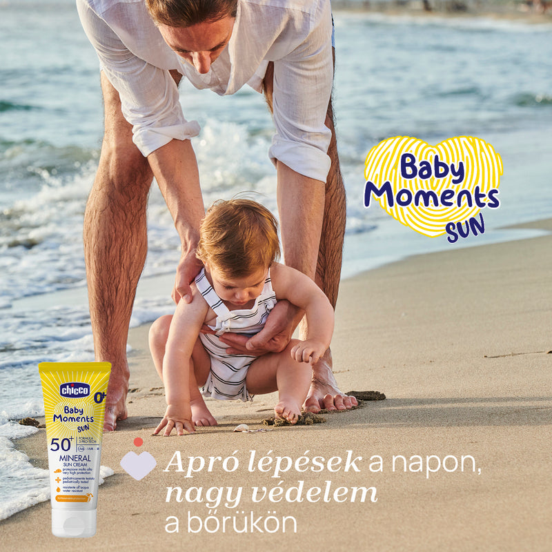 Chicco Baby Moments Sun crema protectie solara MINERAL UVA UVB si IR SPF 50+  75 ml