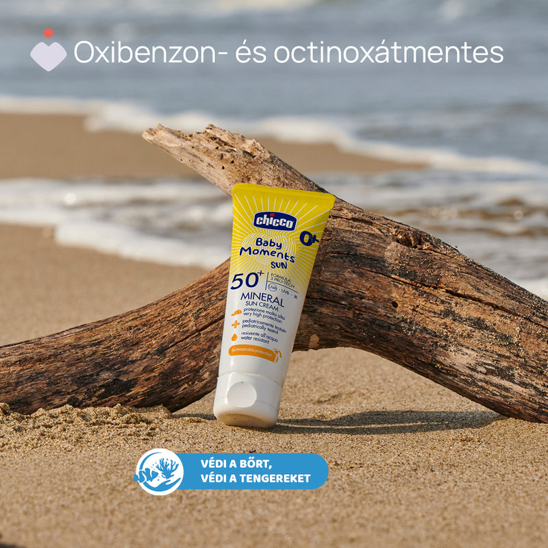 Chicco Baby Moments Sun crema protectie solara MINERAL UVA UVB si IR SPF 50+  75 ml