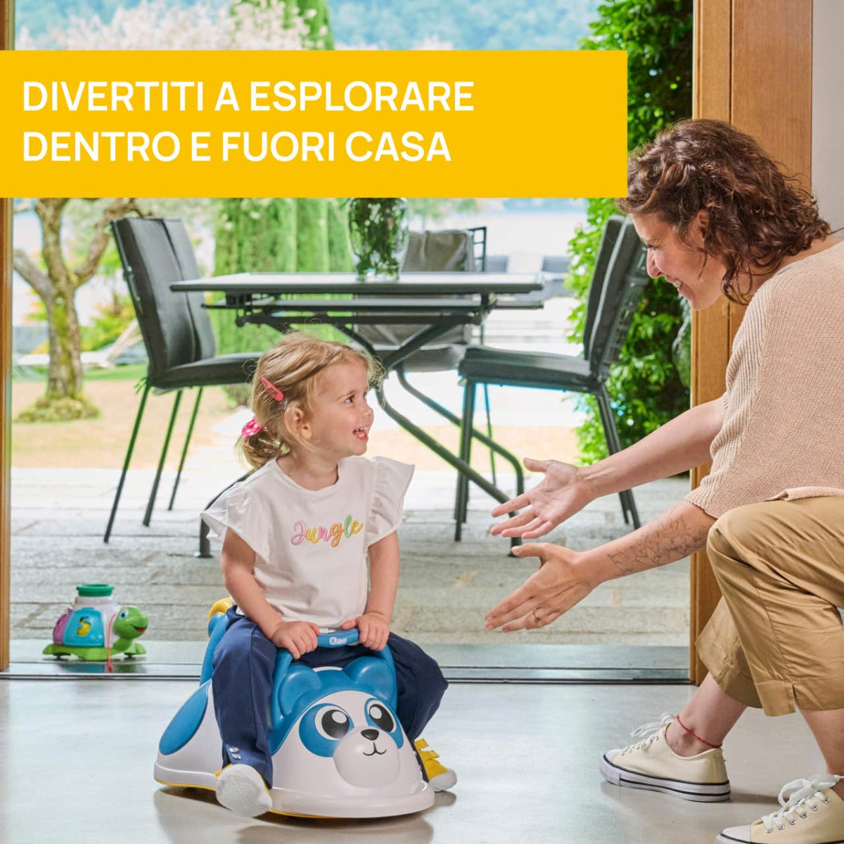 Chicco jucarie educativa 3in1 Montessori Ride-On 1-3 ani Panda