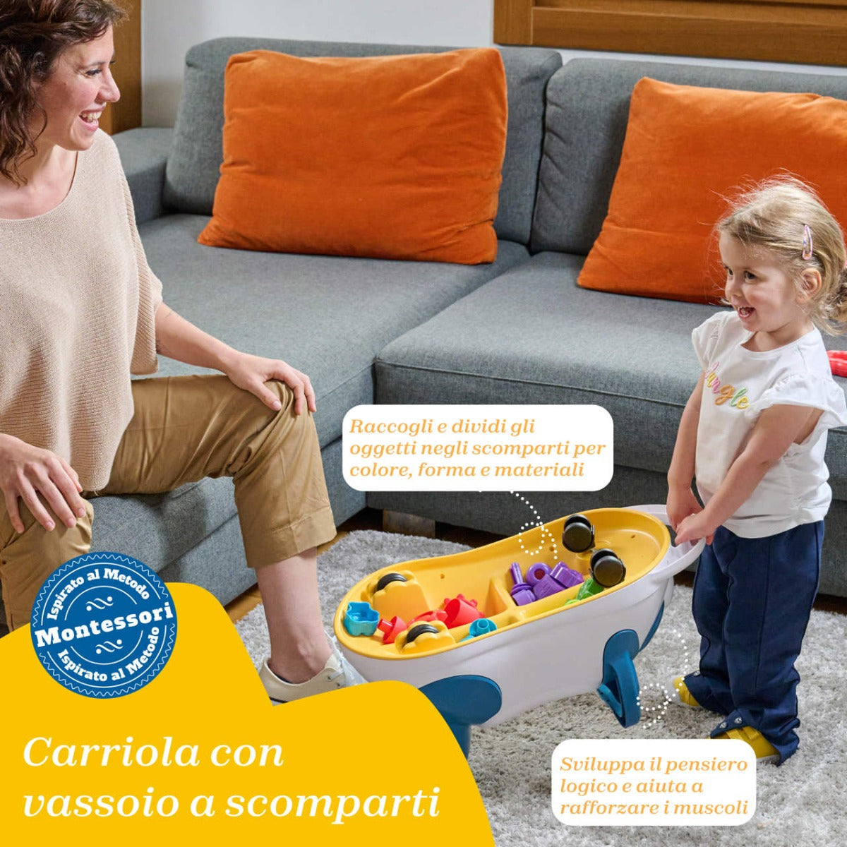 Chicco jucarie educativa 3in1 Montessori Ride-On 1-3 ani Panda