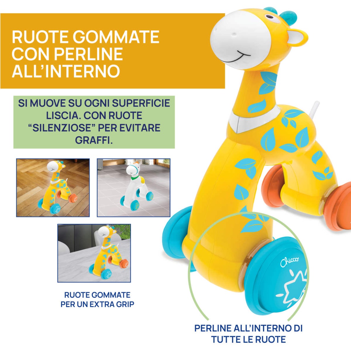 Chicco jucarie Push and Go 12-36 luni Girafa