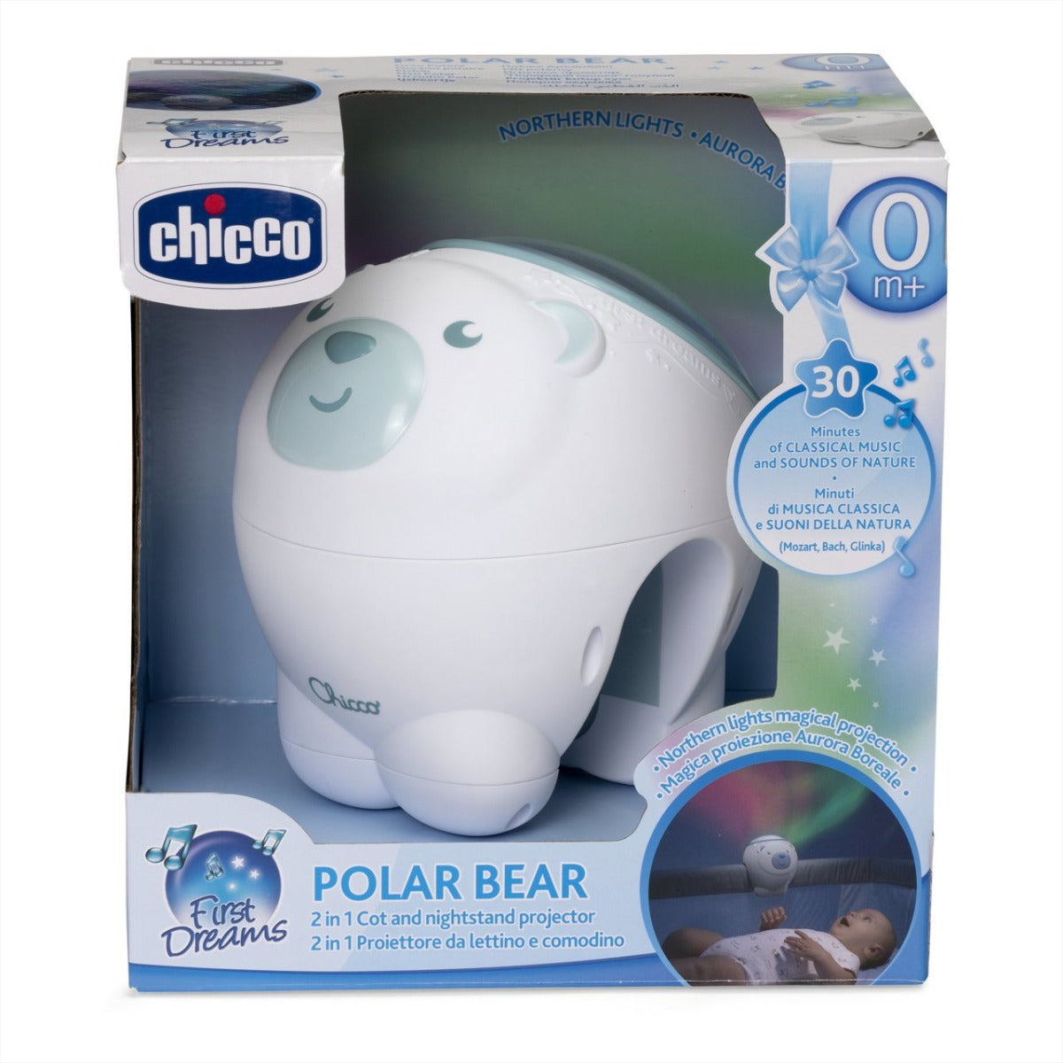 Chicco lampa de veghe cu proiector 2in1 First Dream Urs polar 0m+