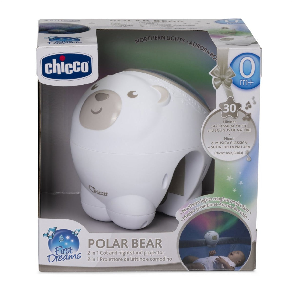 Chicco lampa de veghe cu proiector 2in1 First Dream Urs polar 0m+