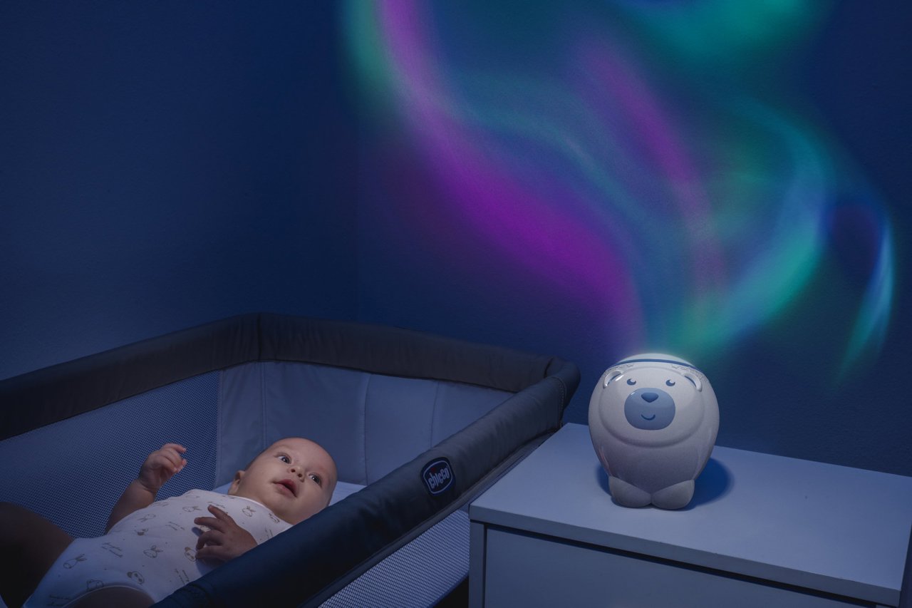 Chicco lampa de veghe cu proiector 2in1 First Dream Urs polar 0m+