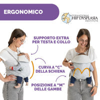 Chicco marsupiu Boppy ComfyGrow 3-15 kg 0m+ Light Grey
