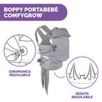 Chicco marsupiu Boppy ComfyGrow 3-15 kg 0m+ Light Grey