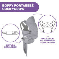 Chicco marsupiu Boppy ComfyGrow 3-15 kg 0m+ Light Grey