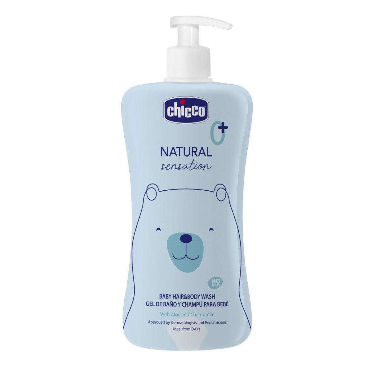 Chicco Natural sensation gel de dus si sampon fara lacrimi 0m+ 500 ml