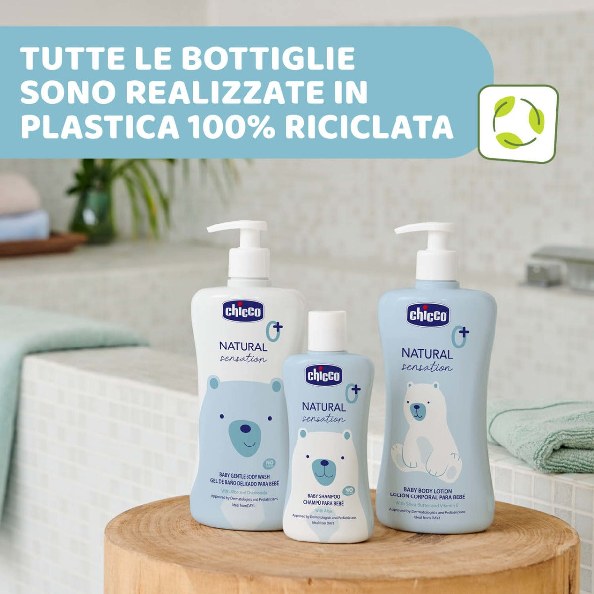 Chicco Natural sensation gel de dus si sampon fara lacrimi 0m+ 500 ml