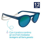 Chicco ochelari de soare cu banda silicon si protectie UVA/UVB 12m+ Blue