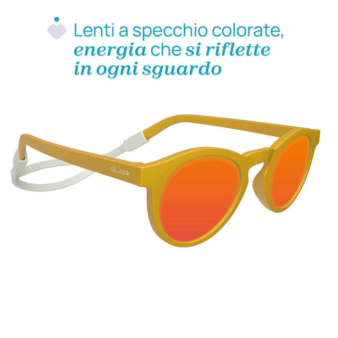 Chicco ochelari de soare cu banda silicon si protectie UVA/UVB 12m+ Yellow