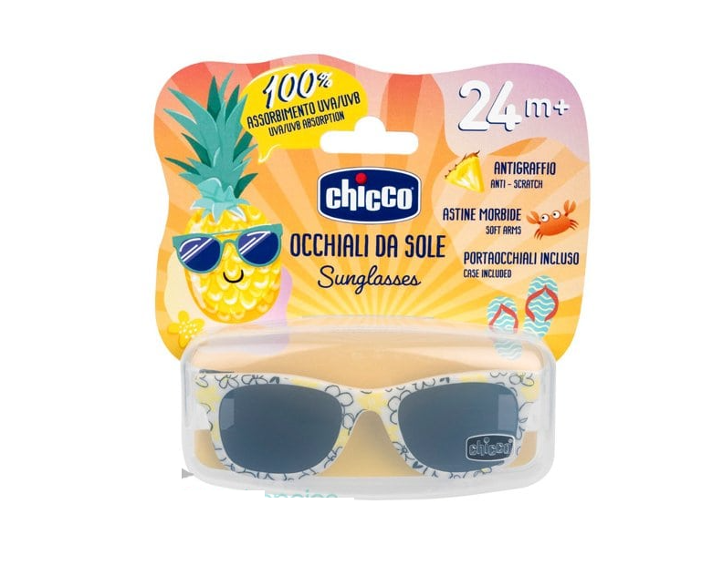 Chicco ochelari de soare filtru UVA si UVB 24m+ Alb-Negru si flori Imagine principală a produsului