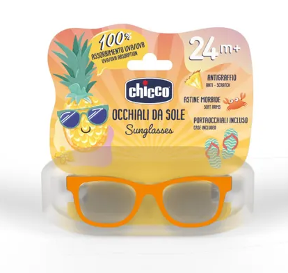 Chicco ochelari de soare filtru UVA si UVB 24m+ Portocaliu cu albastru Imagine principală a produsului