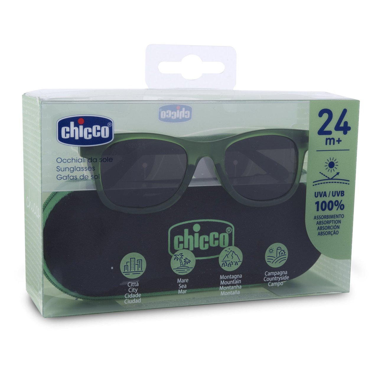 Chicco ochelari de soare protectie UVA/UVB 24m+ Green Imagine principală a produsului