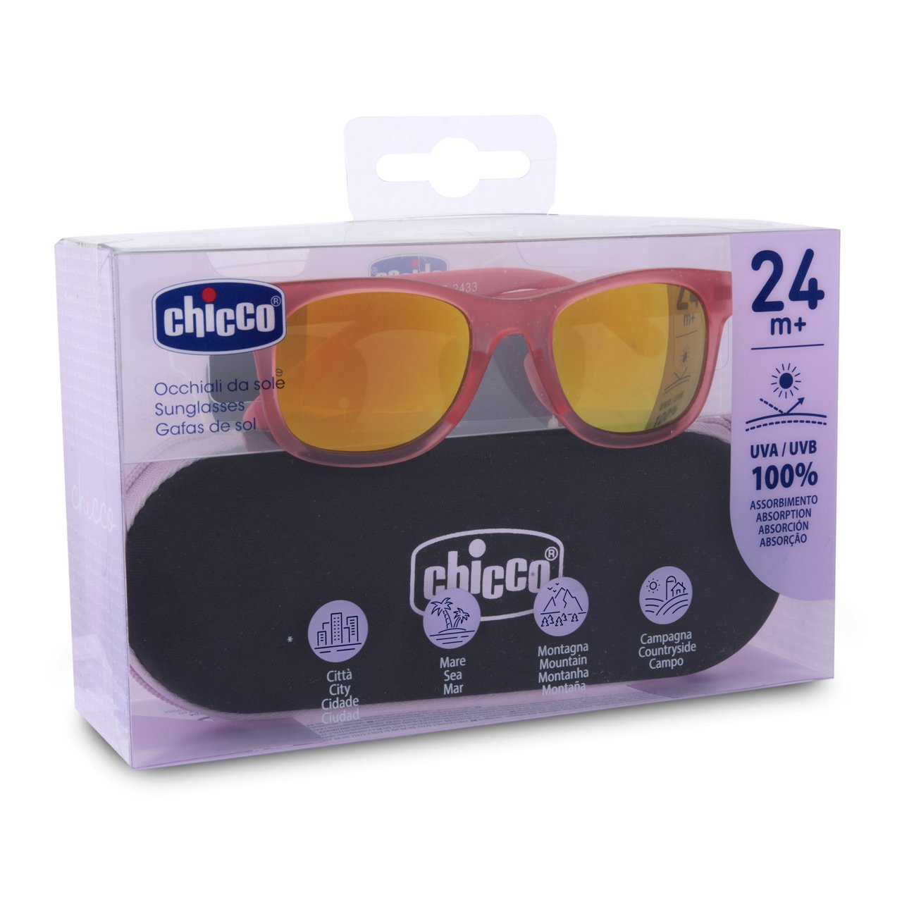 Chicco ochelari de soare protectie UVA/UVB 24m+ Rosa Imagine principală a produsului