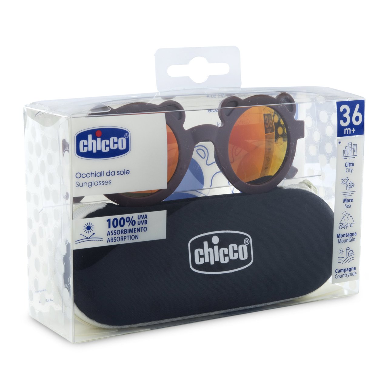 Chicco ochelari de soare protectie UVA/UVB 36m+ Cherry ursulet Imagine principală a produsului