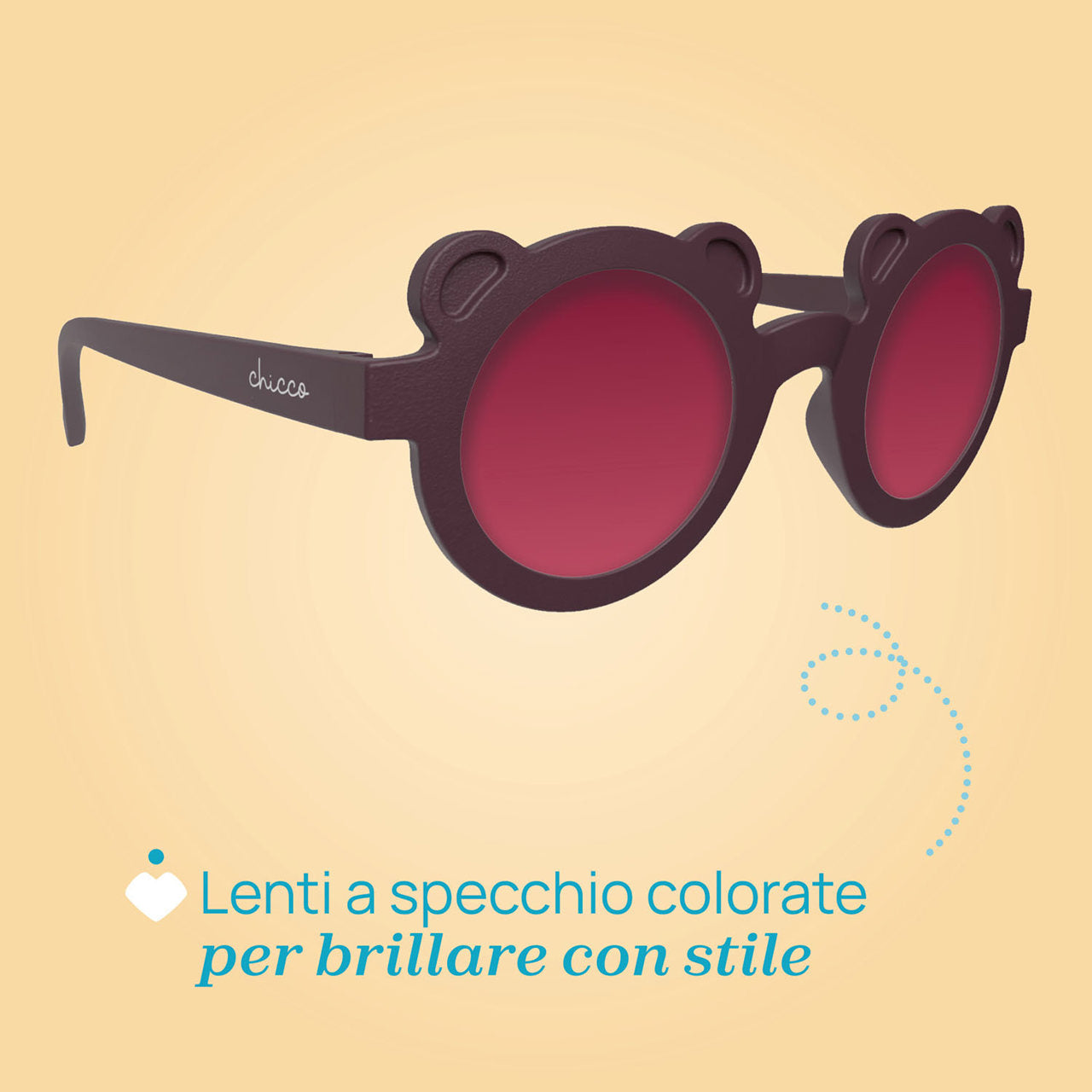 Chicco ochelari de soare protectie UVA/UVB 36m+ Cherry ursulet