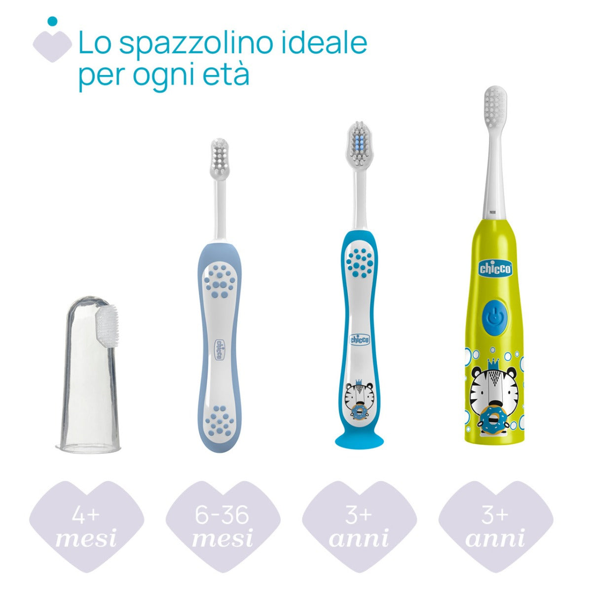 Chicco periuta de dinti 3-6 ani Tigger Blue