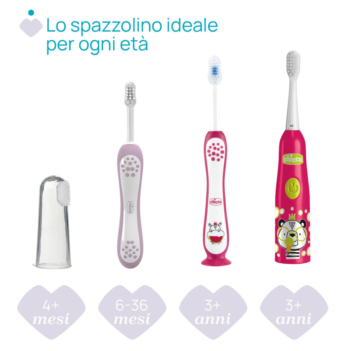 Chicco periuta de dinti 6-36 luni Lilac