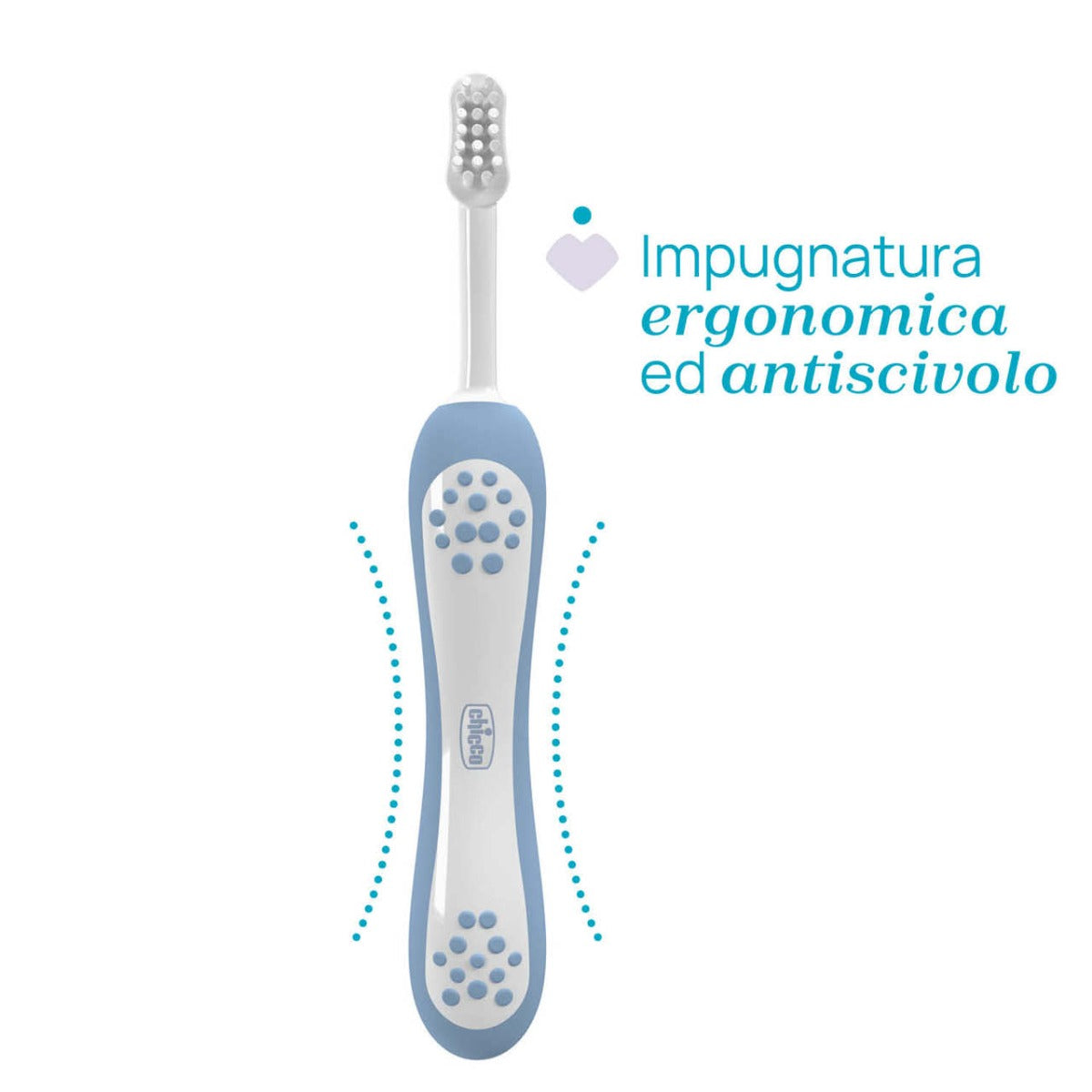Chicco periuta de dinti cu capac 6-36 luni Albastru