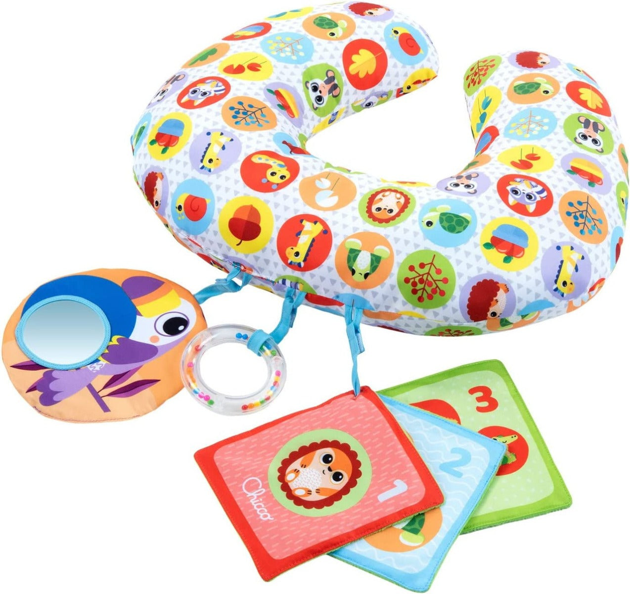 Chicco perna Boppy cu jucarii Animal Tummy Time 2-9 luni