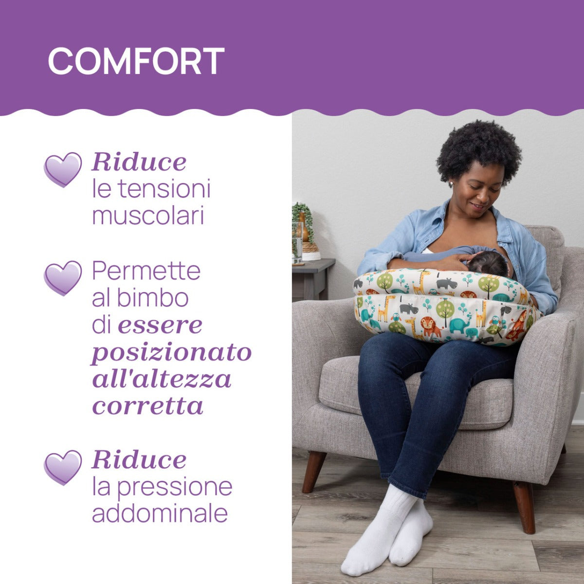 Chicco perna pentru alaptat Boppy Deluxe 0m+ 