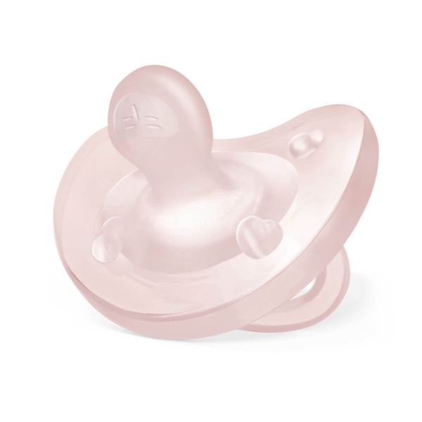 Chicco Physio Forma Soft suzeta silicon monobloc 0-6 luni Roz deschis Imagine principală a produsului