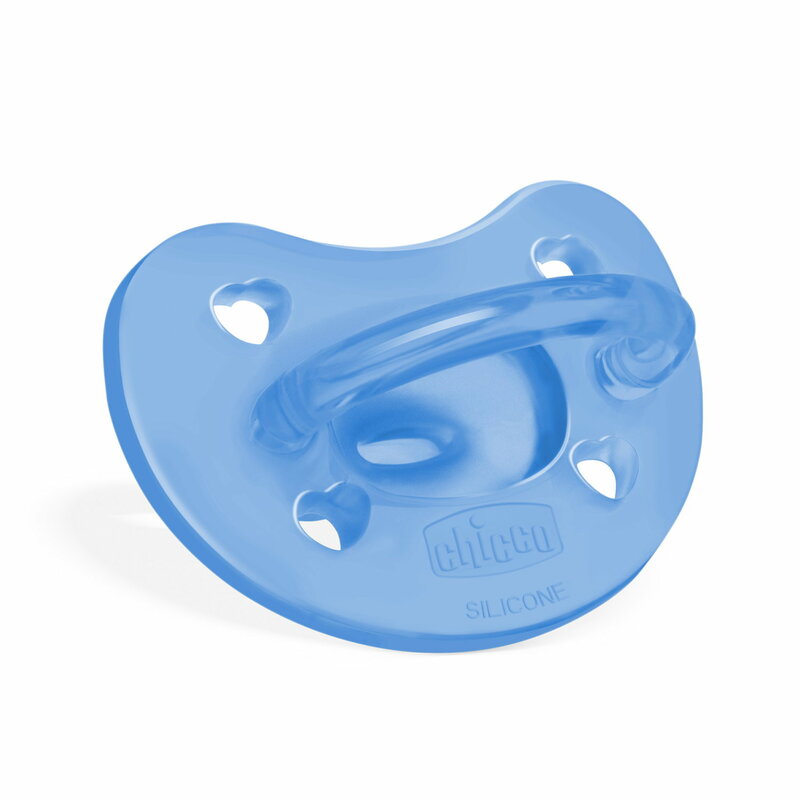 Chicco Physio Forma Soft suzeta silicon monobloc 6-16 luni Albastru deschis