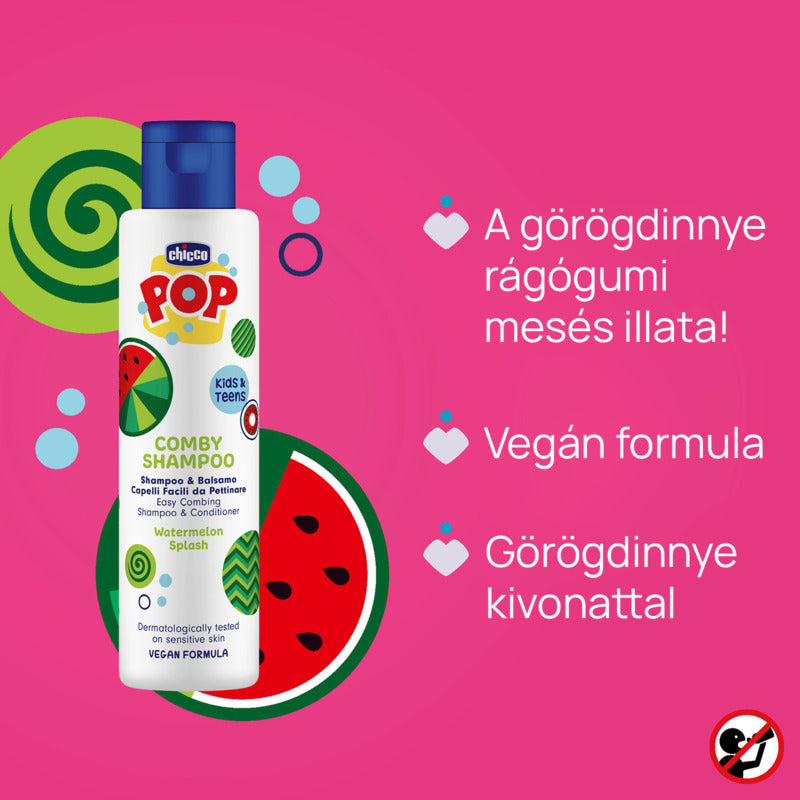 Chicco sampon si balsam de par POP cu aroma de lebenita 250 ml 3 ani+ Imagine secundară a produsului