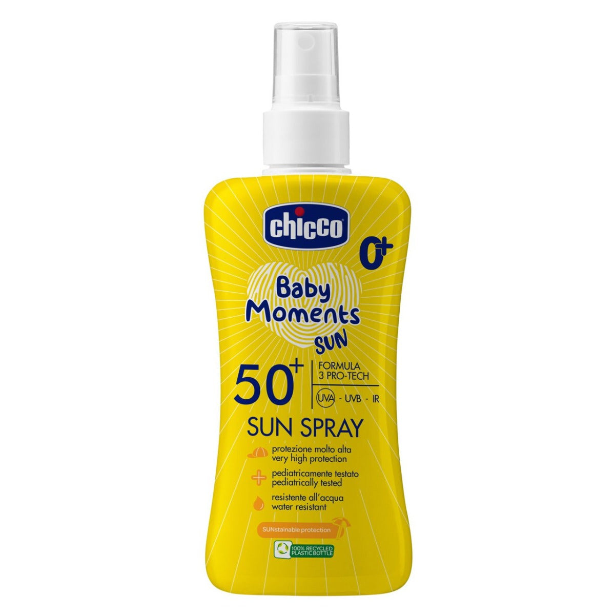 Chicco protectie solara dermopediatric SPF 50+ Baby Moments 0m+ 150 ml Imagine principală a produsului